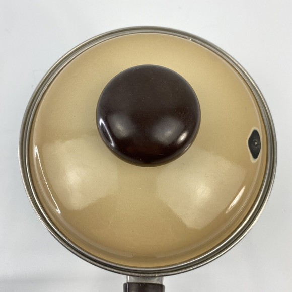 Saucepan 1.5 Quart With Lid Crowning Fashion Spring Bouquet Pattern Vintage Flaw - Picture 6 of 14